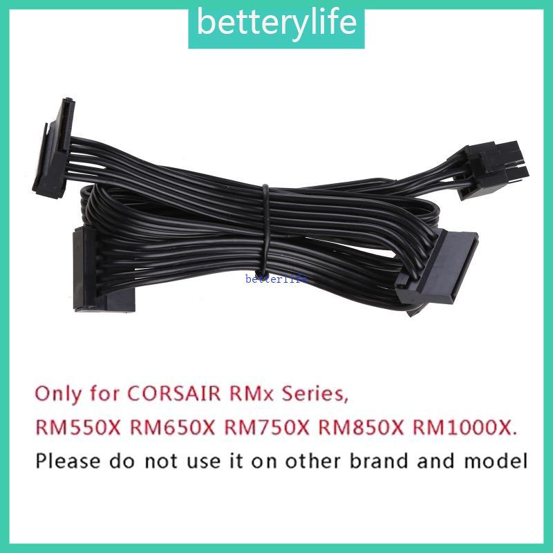 BTF GPU PCI สําหรับ express 6Pin ชาย 1 ถึง 4 SSD สายไฟสําหรับ Corsair RM6