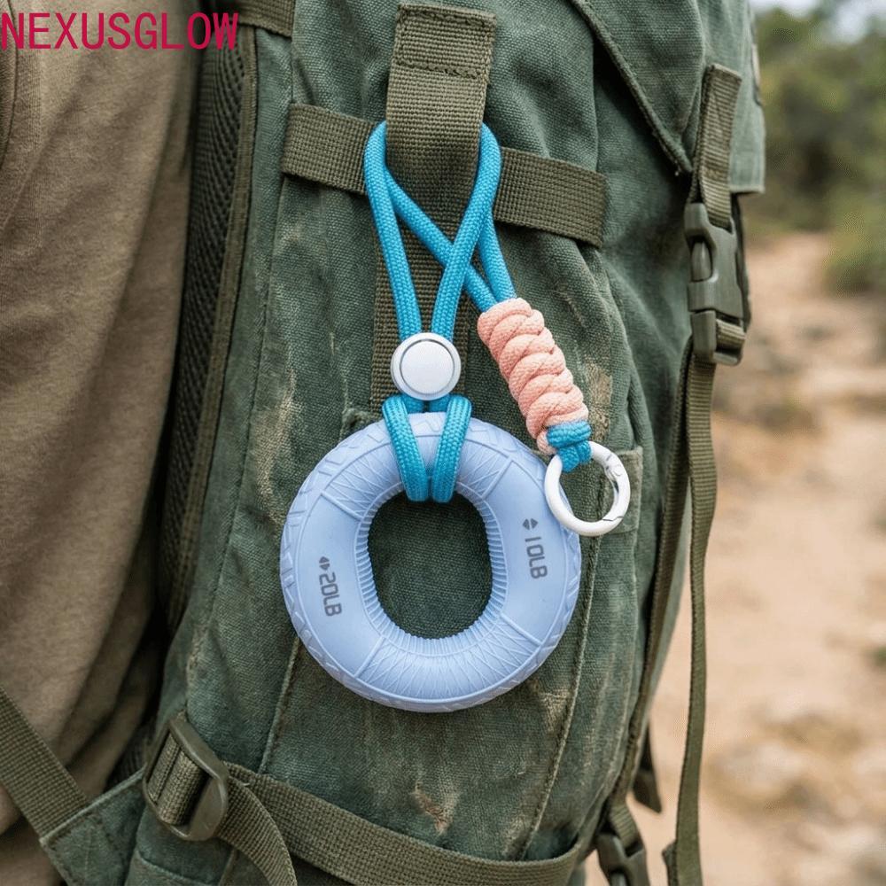 NEXUSGLOW 10-60LB พวงกุญแจจับมือ, ที่จับพลังงานคู่ข้อมือความแข็งแรงเทรนเนอร์, ซิลิโคนแบบพกพานิ้ว Correctors Strength Training Finger Ring การออกกําลังกายนิ้ว