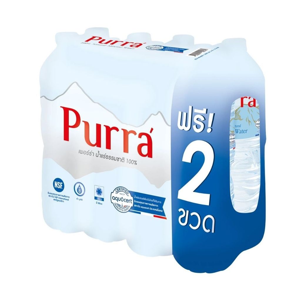เพอร์ร่า น้ำแร่ธรรมชาติ Purra Mineral Water 9ltr. Pack6