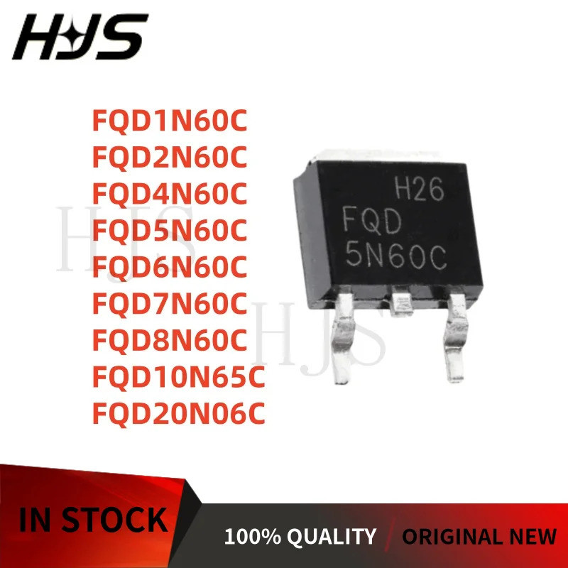 10 ชิ้น/ล็อต FQD1N60C FQD2N60C FQD4N60C FQD5N60C FQD7N60C FQD8N60C FQD10N65C ถึงชิป
