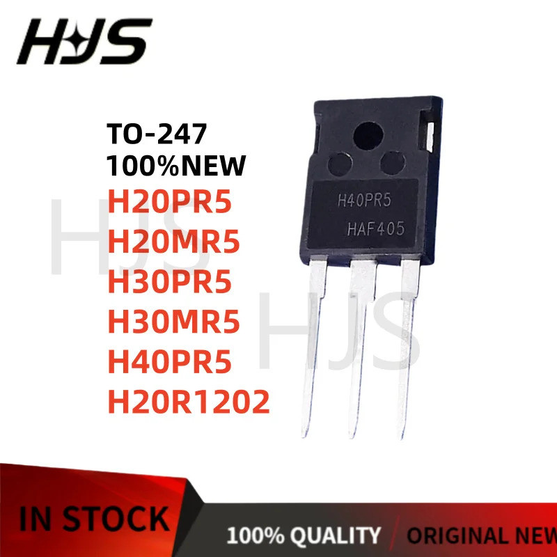 5 ชิ้น/ล็อตใหม่คุณภาพ H20PR5 H20MR5 H30PR5 H30MR5 H40PR5 H20R1202 TO-247 ในสต็อกชิป ic mos XBPR