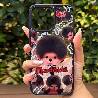 เคสโทรศัพท์ลายมอนชิชิสุดน่ารัก ใช้ได้กับ iPhone 13Pro/11/12ProMax/14/15/16Plus ดีไซน์แม่เหล็กคุณภาพสูงช่วยปกป้องเลนส์