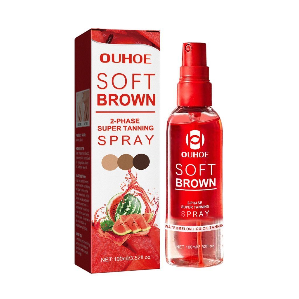 OUHOE สีดําช่วยสเปรย์กลางแจ้งอาบแดด Self-Sun Bronze Skin Moisturizing สเปรย์สีดํา 8K6C