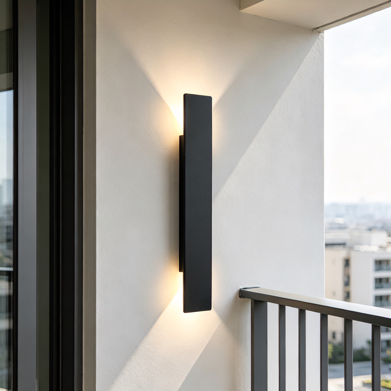 โคมไฟติดผนัง กันน้ำ กลางแจ้ง LED สมัยใหม่ วัสดุอลูมิเนียม สำหรับ ระเบียง คอร์ทยาร์ด ห้องนั่งเล่น ห้องนอน