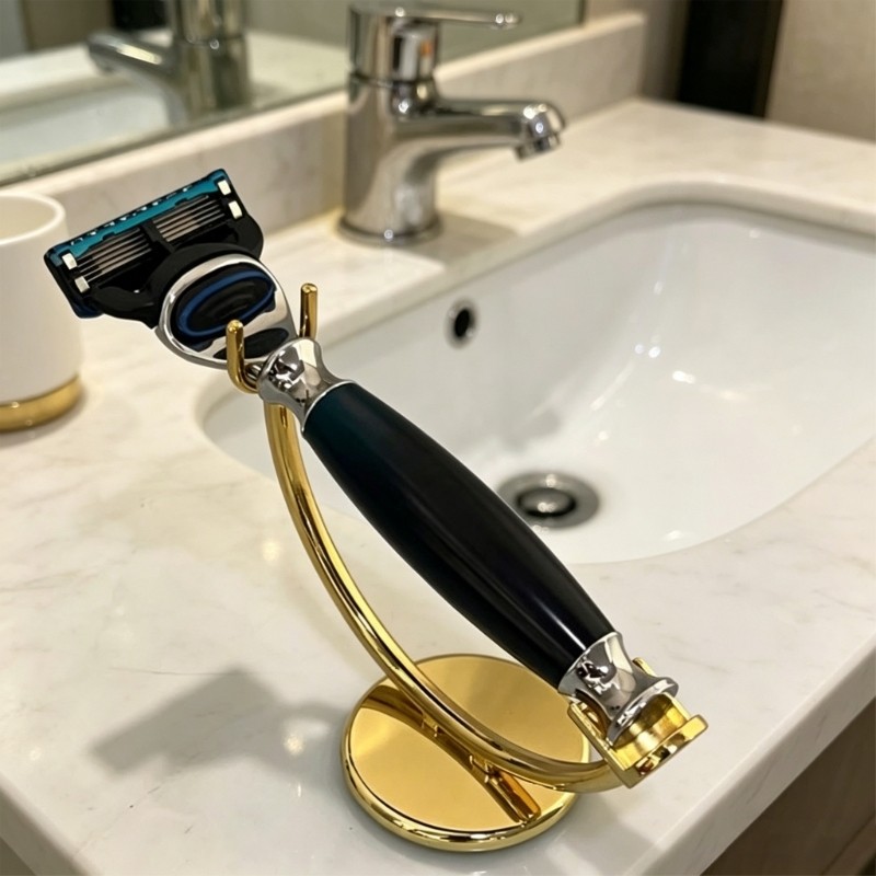 GROUP Portable Manual Razors Stand Rusts สังกะสีอัลลอยด์ Single Edge Razors Rack