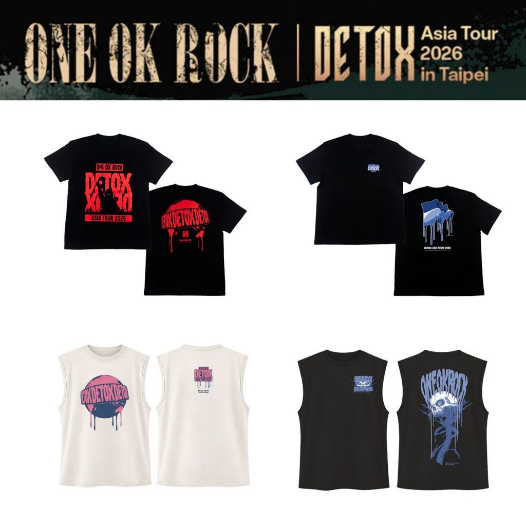 เสื้อยืดผ้าฝ้ายแขนสั้น One Ok Rock Asian Tour Concert Taipei Station Limited Edition วันที่ 4.27