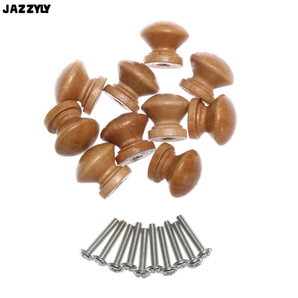 จัดส่งรวดเร็วJAZZYLY 10 ชิ้นลิ้นชักลูกบิดห้องครัวตู้เสื้อผ้าดึงเฟอร์นิเจอร์ติดตั้งตู้ Dresser ไม้ธรรมชาติ