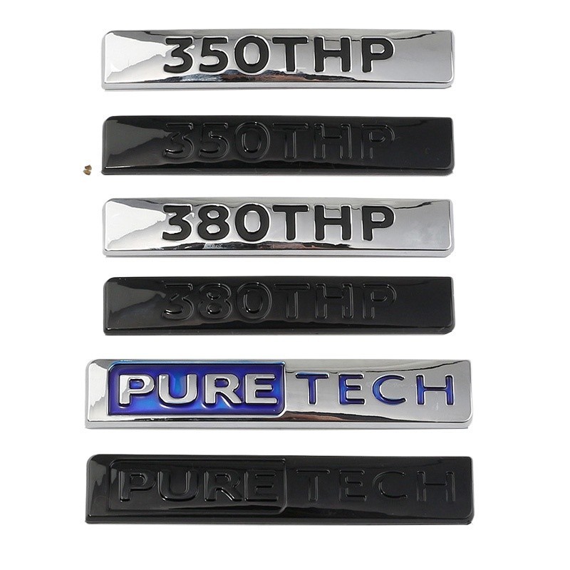 Peugeotการปรับเปลี่ยนABS 380THP 350THP PURETECH โลโก้ด้านหลังหางสติกเกอร์ด้านข้างสติกเกอร์รถ Peugeot