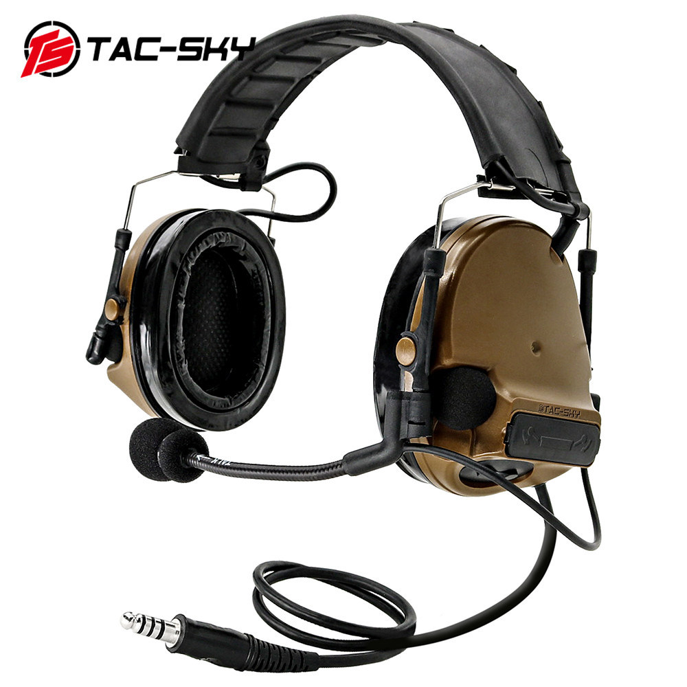 TAC-SKY Comtac-III/C3 หูฟังลดเสียงรบกวน ซิลิโคนคุณภาพสูง กับคาดศีรษะถอดได้