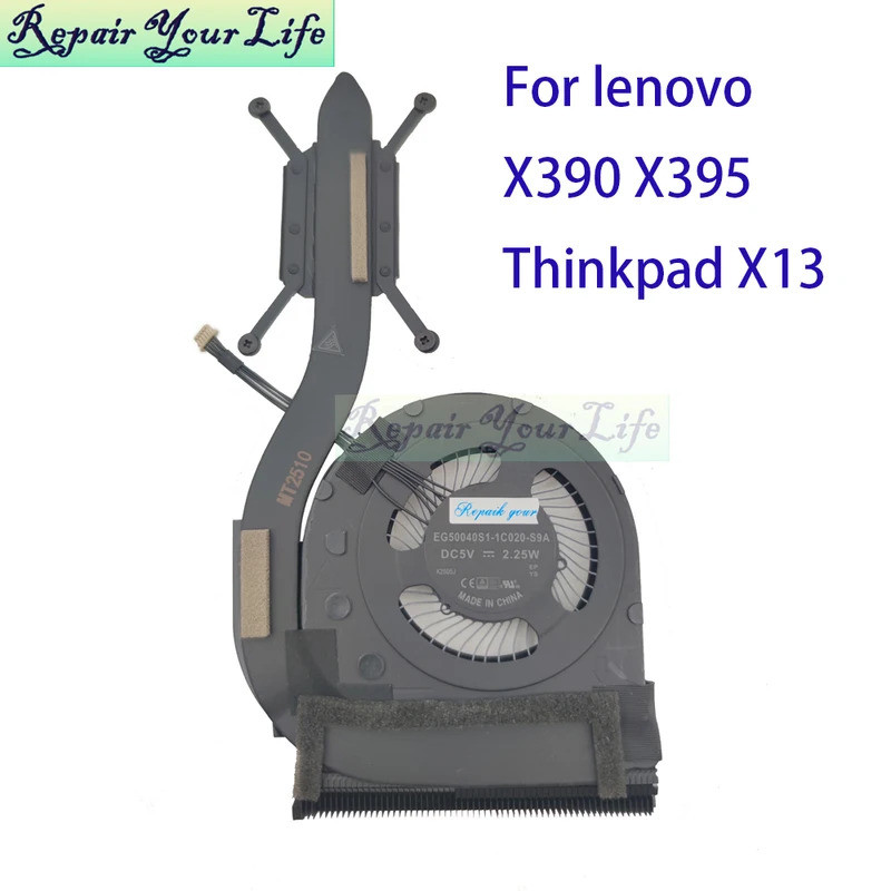 CPU พัดลมระบายความร้อนฮีทซิงค์สําหรับ Lenovo ThinkPad X13 Gen 1 X390 X395 EG50040S1-1C020-S9A โน้ตบุ