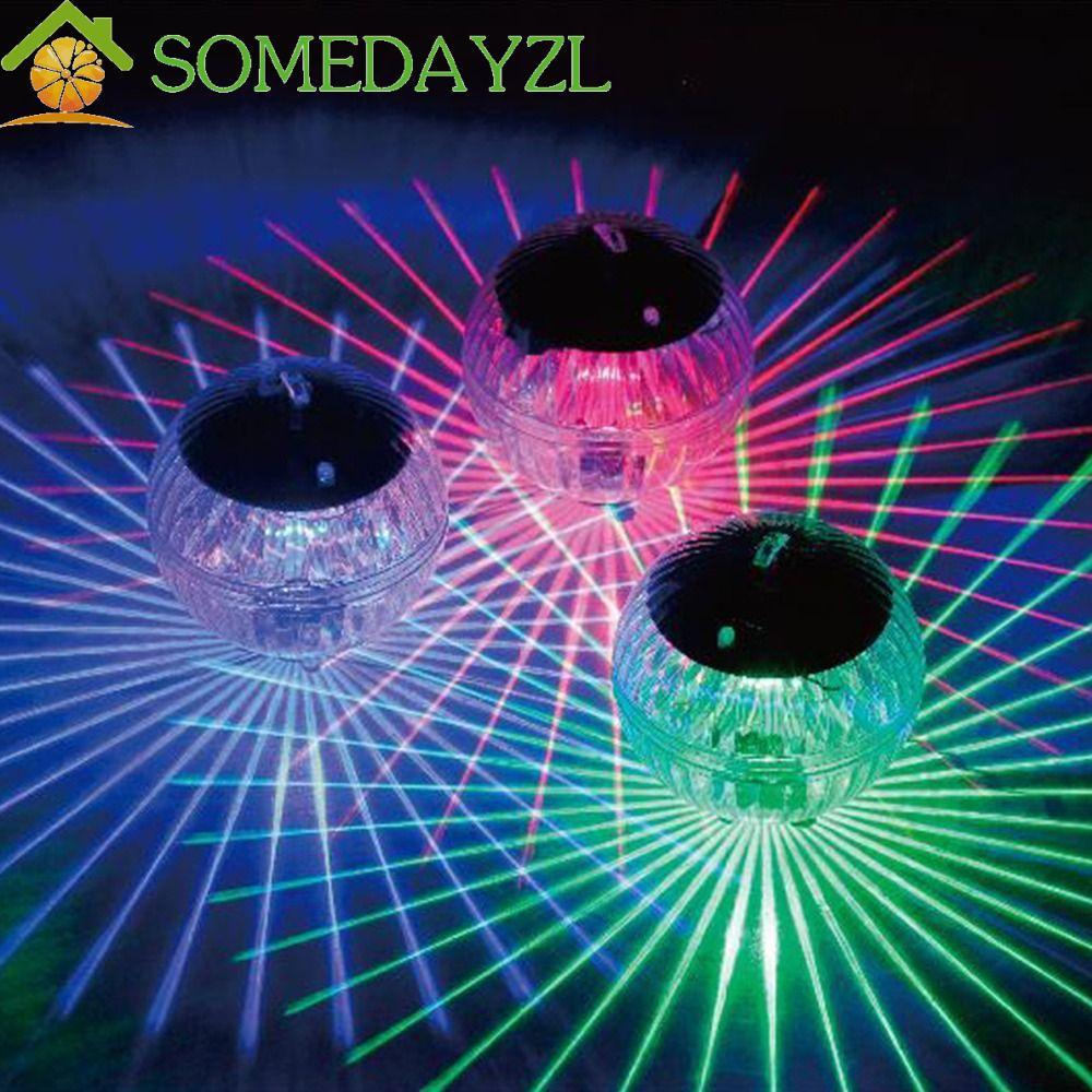 SOMEDAYZL โคมไฟสระว่ายน้ํา, ไฟ LED สระว่ายน้ําลอยพลังงานแสงอาทิตย์, เปลี่ยนสีประหยัดพลังงานกันน้ํารอบโคมไฟลูกบอลใต้น้ํากลางแจ้ง