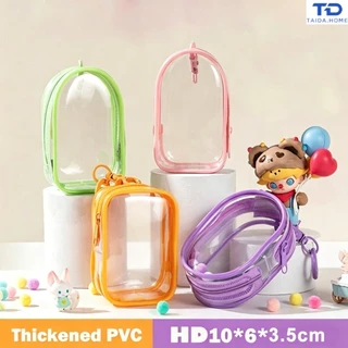 กระเป๋าพลาสติกใสใส่ตุ๊กตา กระเป๋าใส่ตุ๊กตา10cm แบบใส มีซิป สําหรับตกแต่ง DIY PVC,บับเบิ้ลมาร์ท, กระเป๋าดิสเพลย์