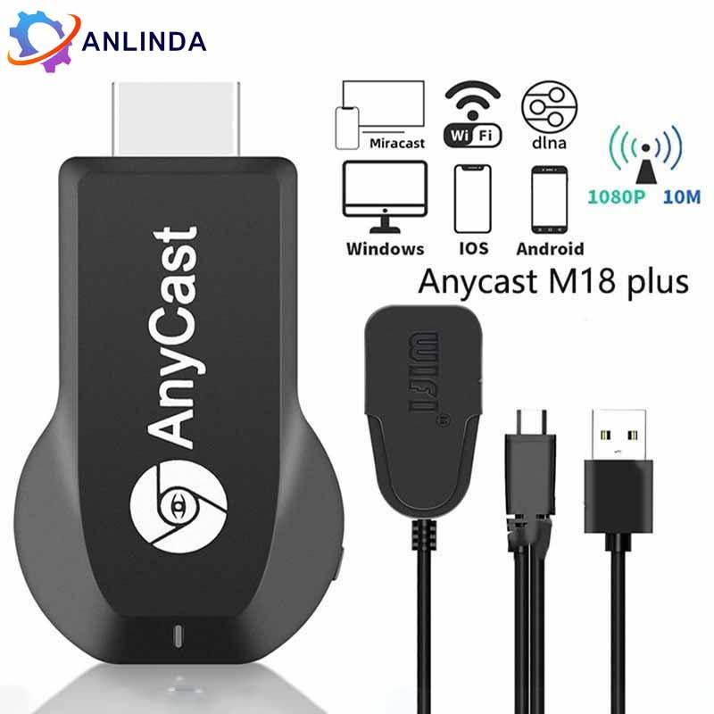[ ของแท้❗️มีประกัน✅] Anycast M18 Plus FW.2020 WIFI Display HDTV อุปกรณ์เชื่อมต่อมือถือไปทีวี ใหม่ล่า