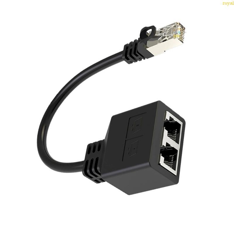 (ส่วนลดสูง)oyalking.th RJ45 Ethernet Splitter Cable 1 ชาย 2 หญิง LAN Ethernet Splitter สําหรับ Cat5 