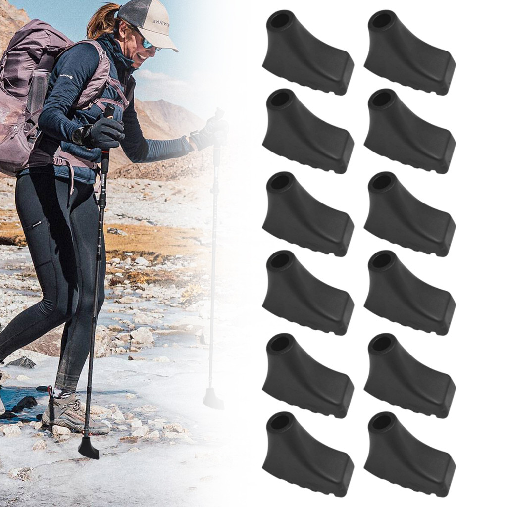 Llittlesunla12 ชิ้นใหม่เสาเปลี่ยนเคล็ดลับ Nordic Walking Poles Trek Pole Protectors Telescopic Alpen