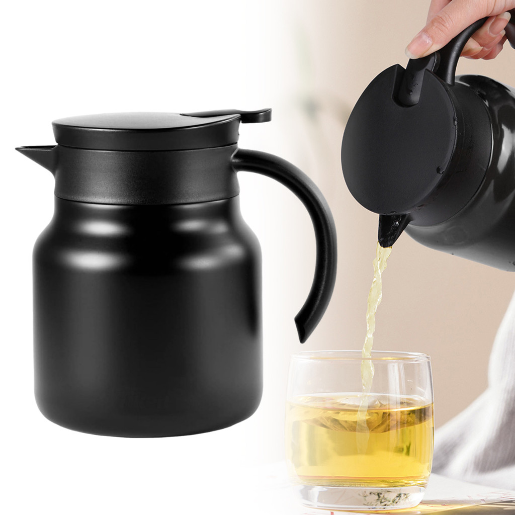 Angelshell1000ML กาแฟความร้อน Carafe 304 สแตนเลสหม้อชา Leak-Proof สูญญากาศฉนวน Carafe สําหรับชากาแฟเครื่องดื่มร้อนและเย็น