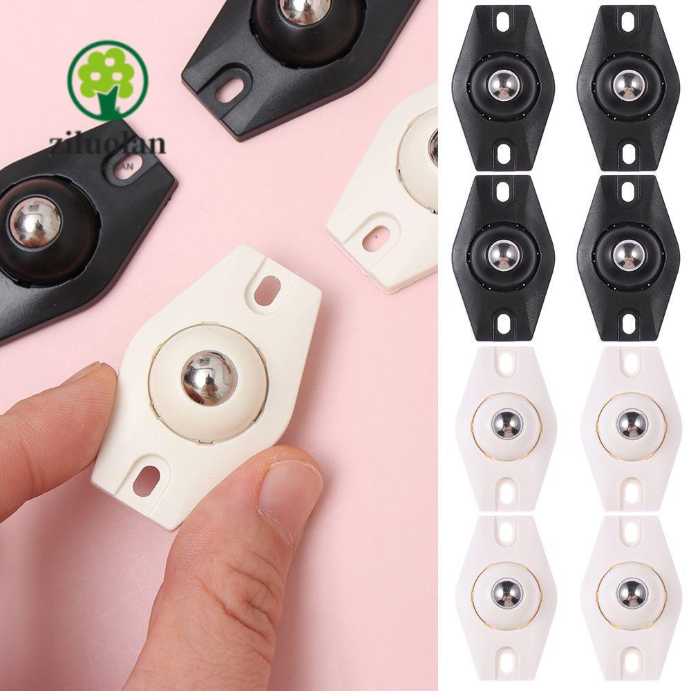 ZILUOLAN 4pcs Mini Universal Pulley สแตนเลส MINI หมุนล้อสะดวกเสียงต่ํา 360o Universal ล้อ