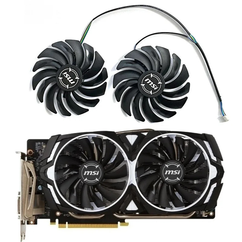 95 มม.PLD10010S12HH DC 12V GTX 1080 Ti Cooler สําหรับ MSI Radeon R9 380 เกราะ 2X GTX 1060/5000/1080 