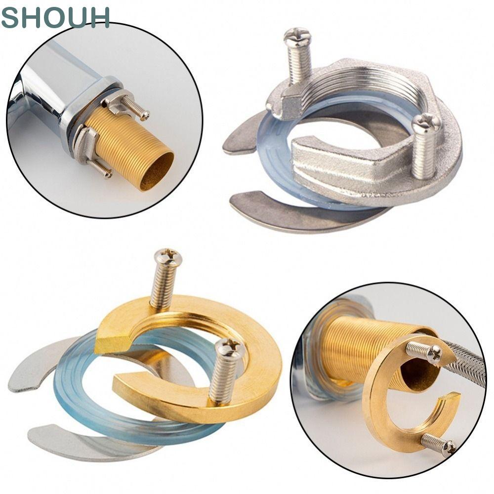 SHOUH 1 ชิ้นก๊อกน้ํา Locknut, อุปกรณ์เสริมสําหรับอุปกรณ์เสริม Antijun เครื่องซักผ้า Tap Fixing ชุด, อ่างล้างหน้า 31 มิลลิเมตรทองเหลืองสแตนเลส Fastening Nut