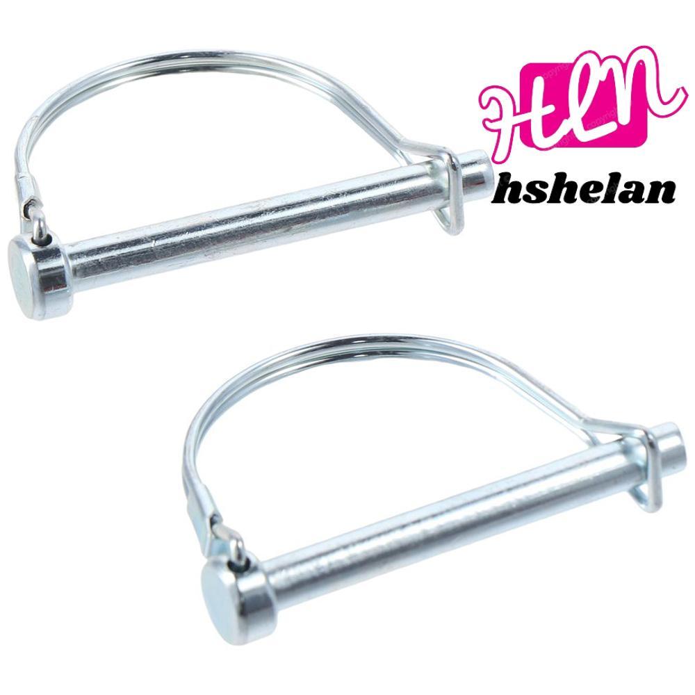HHSHELAN 2 ชิ้นความปลอดภัย Coupler Pin, D-รูป 5/16" x 2-3/4" หมุดล็อคเพลา, เหล็กคาร์บอนสําหรับงานหนั