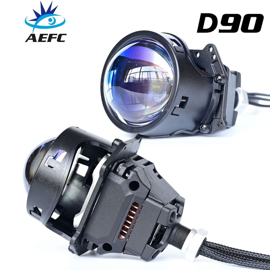 กําลังสูง 90W Dual Light เลนส์ไฟหน้ารถ LED 10 ซม.ไฟหน้าเลนส์ระยะทางใกล้แบบบูรณาการไม่ชํารุด H4 H7