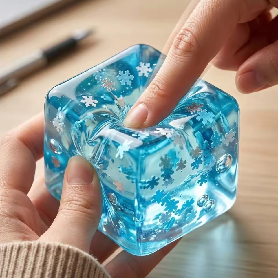 Squishy เกล็ดหิมะก้อนน้ําแข็งช้า Rising Sensory Fidget ของเล่นก้อนน้ําแข็งนุ่มความเครียดบรรเทาบีบของเล่นมือออกกําลังกาย Calming เครื่องมือ