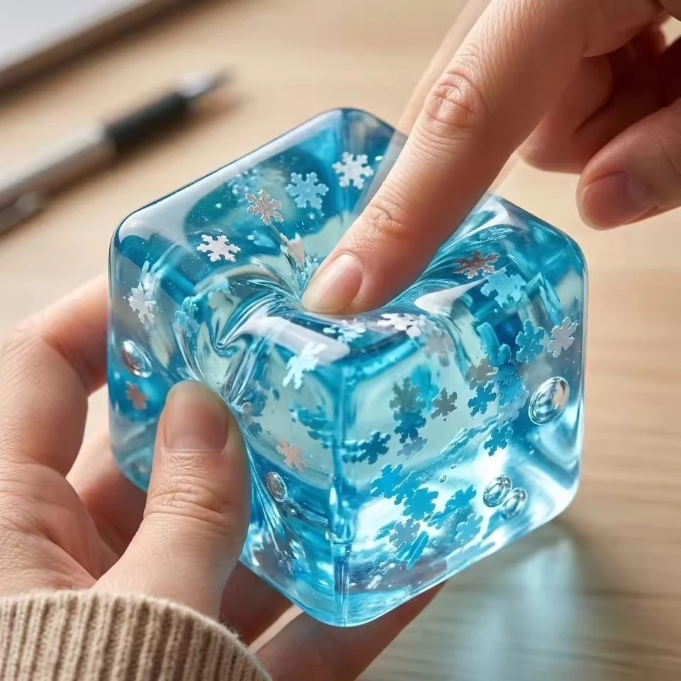 Squishy เกล็ดหิมะก้อนน้ําแข็งช้า Rising Sensory Fidget ของเล่นก้อนน้ําแข็งนุ่มความเครียดบรรเทาบีบของเล่นมือออกกําลังกาย Calming เครื่องมือ