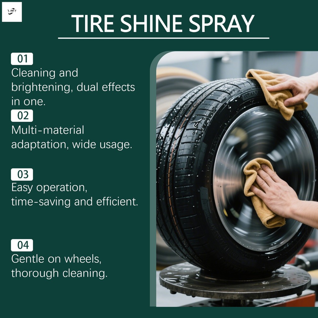 Tyre Shine Enhancer น้ํายาทําความสะอาดแบบพกพาสําหรับรถยนต์ Tyre Gloss Care