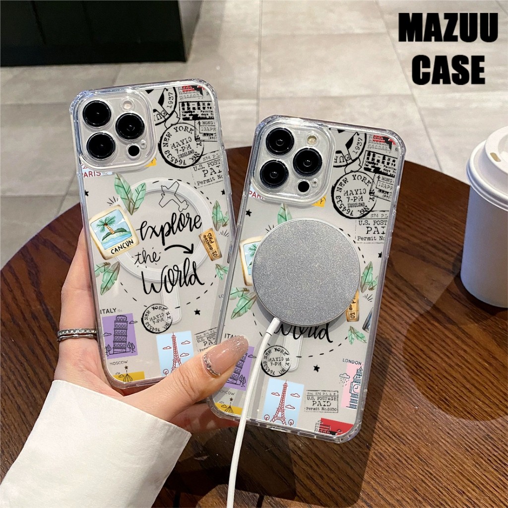 เคสไอโฟน แม่เหล็กใส TPU ครอบเลนส์เต็มตัว รูปที่ 2