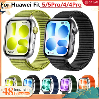 สำหรับ Huawei Watch Fit 5 4 / 5 Pro / 4 Proสายไนลอนกีฬาระบายอากาศ for Huawei Fit 4 5 อุปกรณ์เสริมสายรัดข้อมือเปลี่ยน