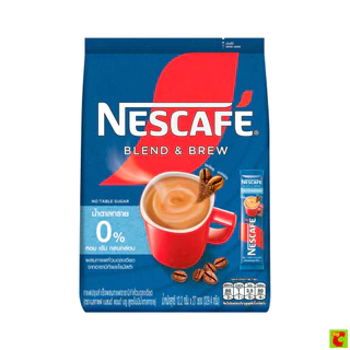 เนสกาแฟ เบลด์ แอนด์ บรู กาแฟปรุงสำเร็จผสมกาแฟอาราบิก้าคั่วบดละเอียด สูตรไม่มีน้ำตาล 12.2 ก. แพ็ค 27