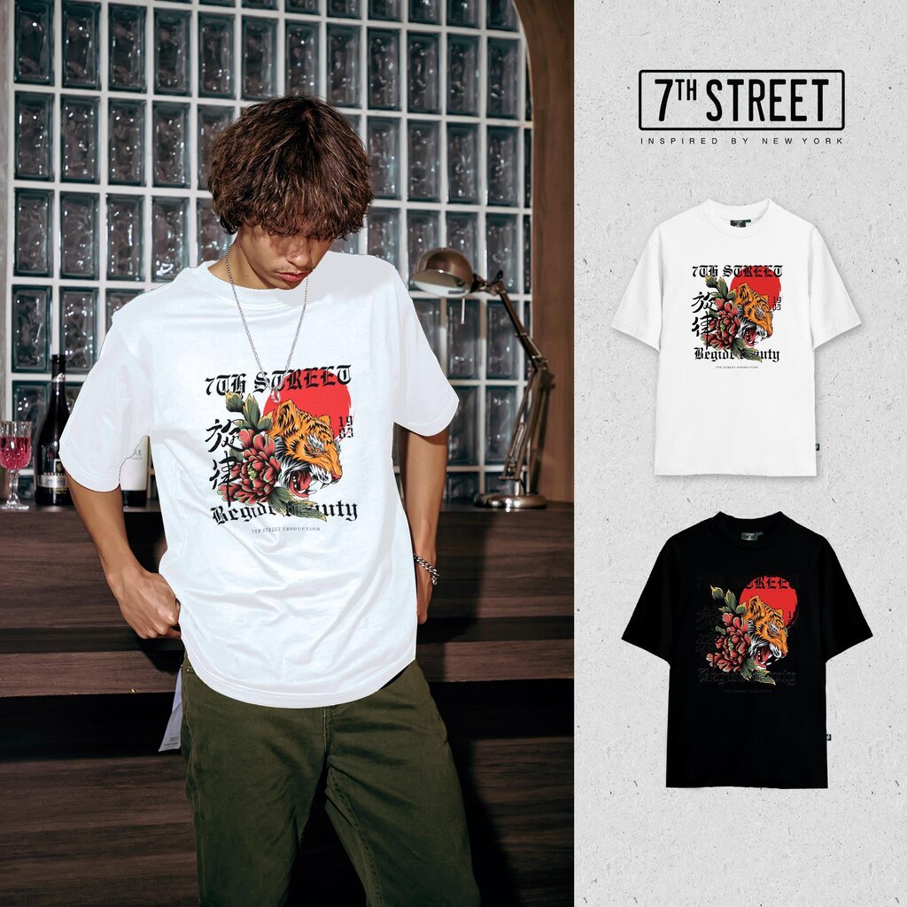 7ᵗʰ Street Oversize90s Cotton100% Com(No.20) ทรงคอฟิต ผ้านุ่ม เบา ใส่สบายที่สามารถสวมใส่ได้ทุกวัน รุ