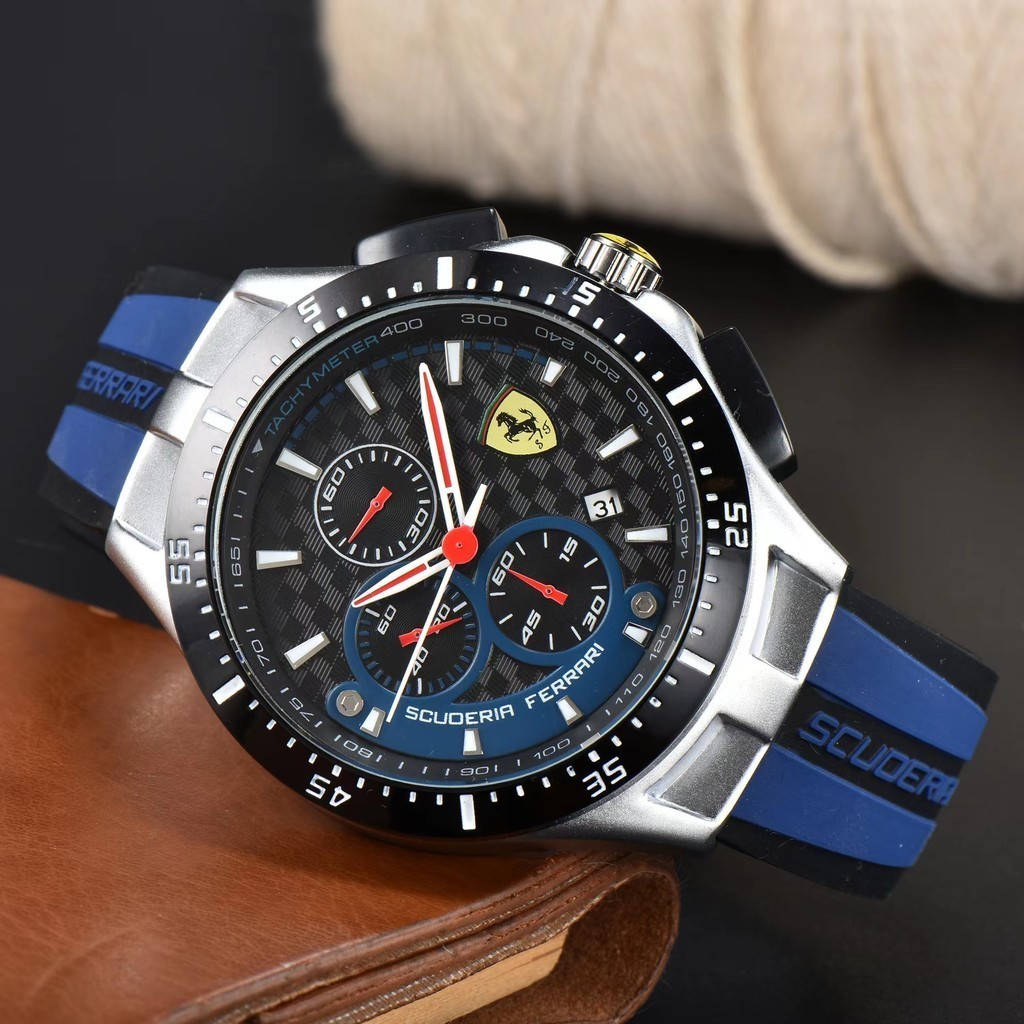 ใหม่ Ferrari นาฬิกาอินเทรนด์ Street Casual นาฬิกาผู้ชาย