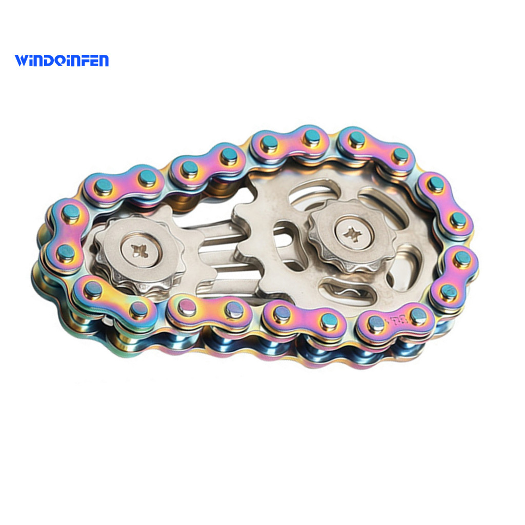 Quiet Gear Spinner Fidget Chain ของเล่นเกียร์โซ่ Fidget Spinner ของเล่นสําหรับความเครียดบรรเทาความวิ