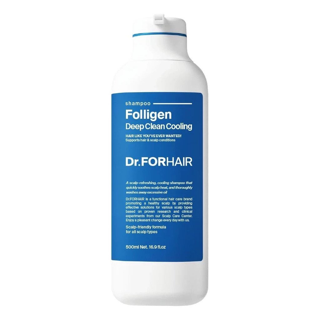 Dr.FORHAIR Folligen Deep Clean Cooling Shampoo, 16.9 fl oz / 500ml - กล่อง W/O ใหม่ UJ0W