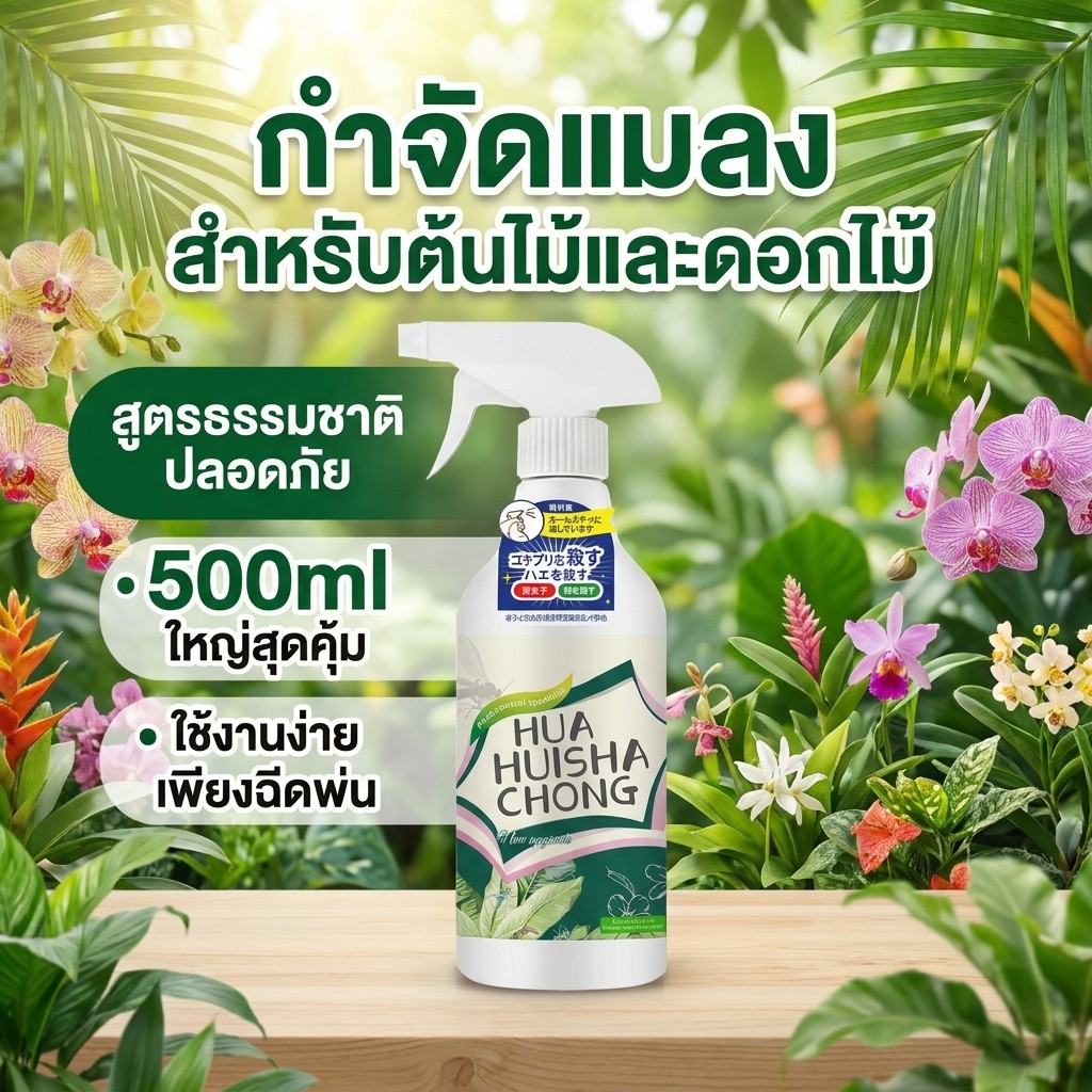 ยากำจัดแมลงพืช 500ml สูตรเข้มข้น ไม่ทำร้ายพืช กำจัดเพลี้ย เพลี้ยไฟ เพลี้ยแป้ง หนอน มด และไร ใช้ได้กับพืชทุกชนิด