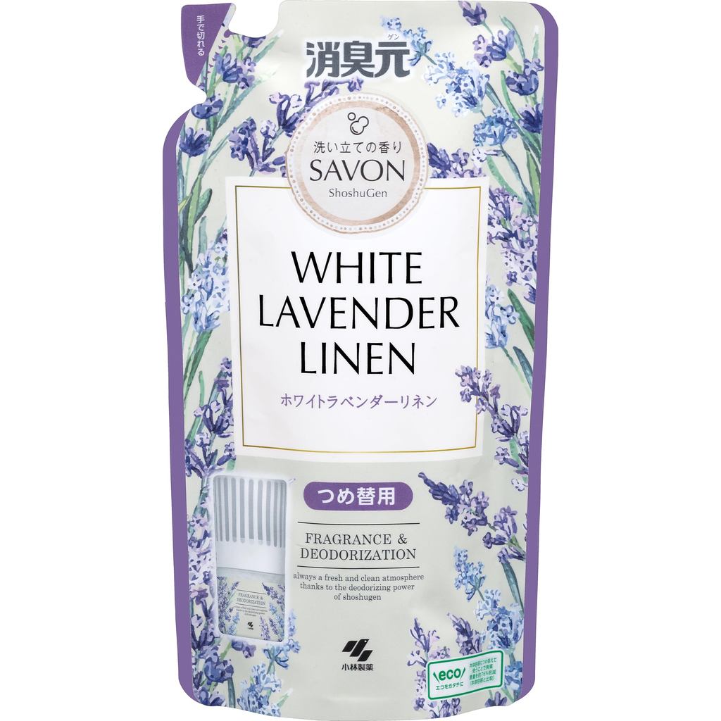 SAVON Odor Eliminator (Sabon) - White Lavender Linen Scent - 400ml Air Freshener & Deodorizer for Ho