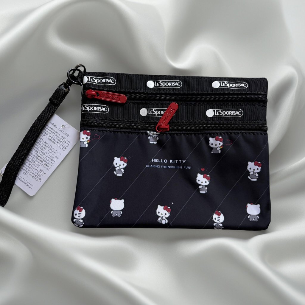 ป้ายเก่า YzMart Leopard Print Co-Branded Large Double Zipper Passport Bag Document Storage Bag Sesam