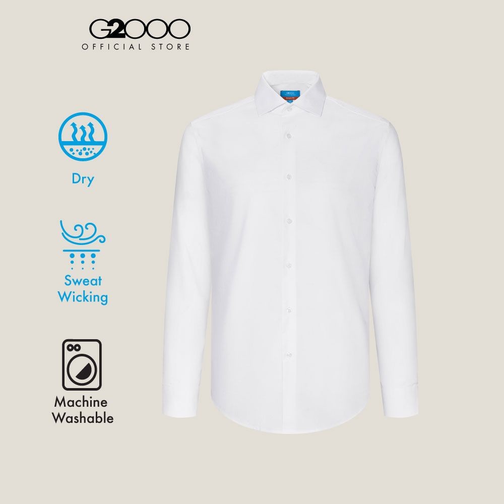 G2000 เสื้อเชิ้ตแขนยาวแบบทางการสำหรับผู้ชาย Smart Fit รุ่น 5112102200 WHITE