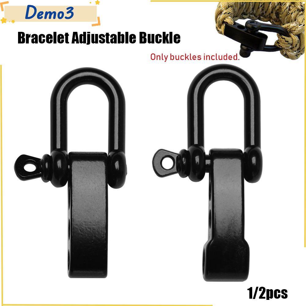 [DEMO3] 1/2 ชิ้น U-Shaped Shackle Buckle Anchor สกรู Pin คุณภาพสูงสีดําเชือก Paracords