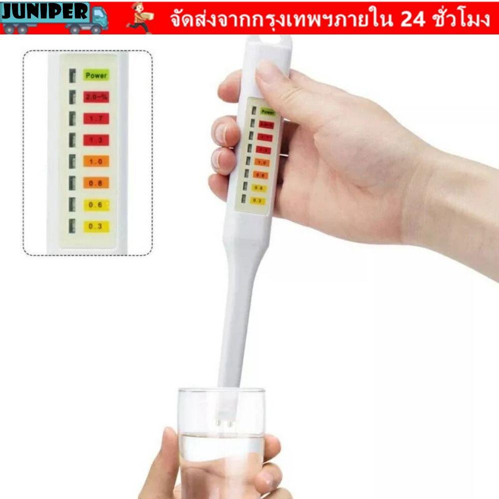 JUNIPER เครื่องวัดความเค็มอาหารอิเล็กทรอนิกส์ LED กันน้ํา สีขาว แบบพกพา ซุป Salinometer วิเคราะห์สุขภาพ