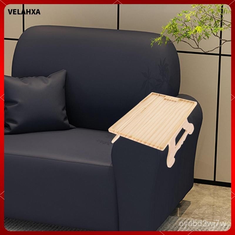 Clip on Armrest Table Couch Tray Portable Foldable Sofa Arm Table Serving Tray for Drinks