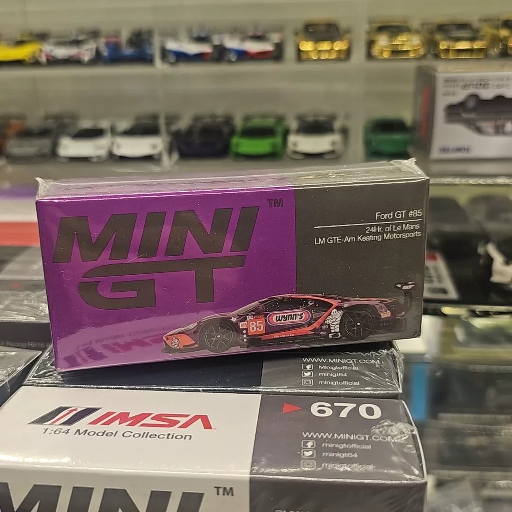 [Orphan] MINIGT 438 1/64 Ford GT No. 2016 Le Mung No. 85 ภาพวาดของ wynns ใหม่เอี่ยมที่ยังไม่ได้เปิดจ
