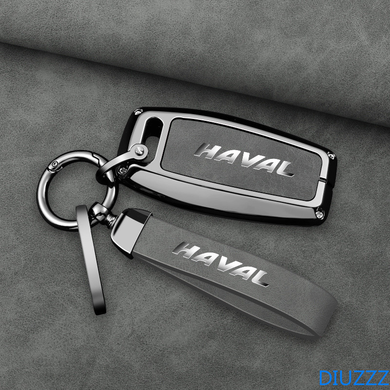สําหรับ Haval Jolion Hover F7 F7x H6 H7 H9 F5 H2Sinc โลหะผสมและหนังฝาครอบหัวเข็มขัด Remote Key Case 