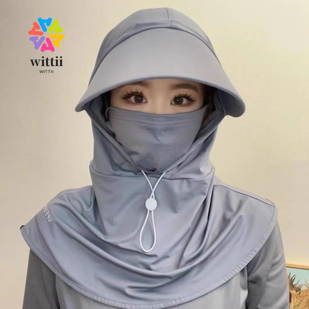 WITTII Cap, Breathable with Shawl Visor Cap, Ice Silk Pullover Cap