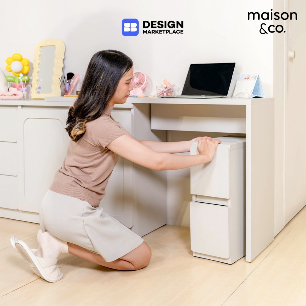 SB Design Square ตู้ข้าง ขนาด 20 ซม. รุ่น Solla สีเทาอ่อน (20x42x55 ซม.) แบรนด์ MAISON&CO.