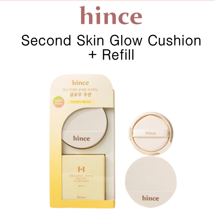 สําหรับHince Second Skin Glow Cushion + รีฟิล SPF 50+ PA++++