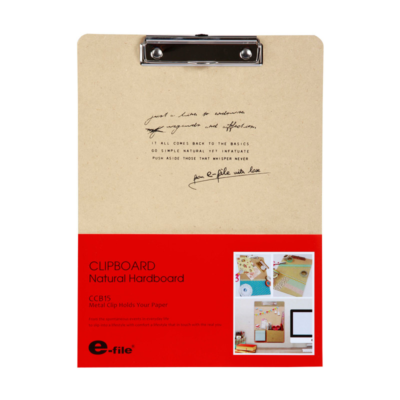 E-FILE คลิปบอร์ด รุ่น CCB15 คละสี 24 x 32.5 ซม. ราคา ถูกที่สุด ดีลบีเคเค
