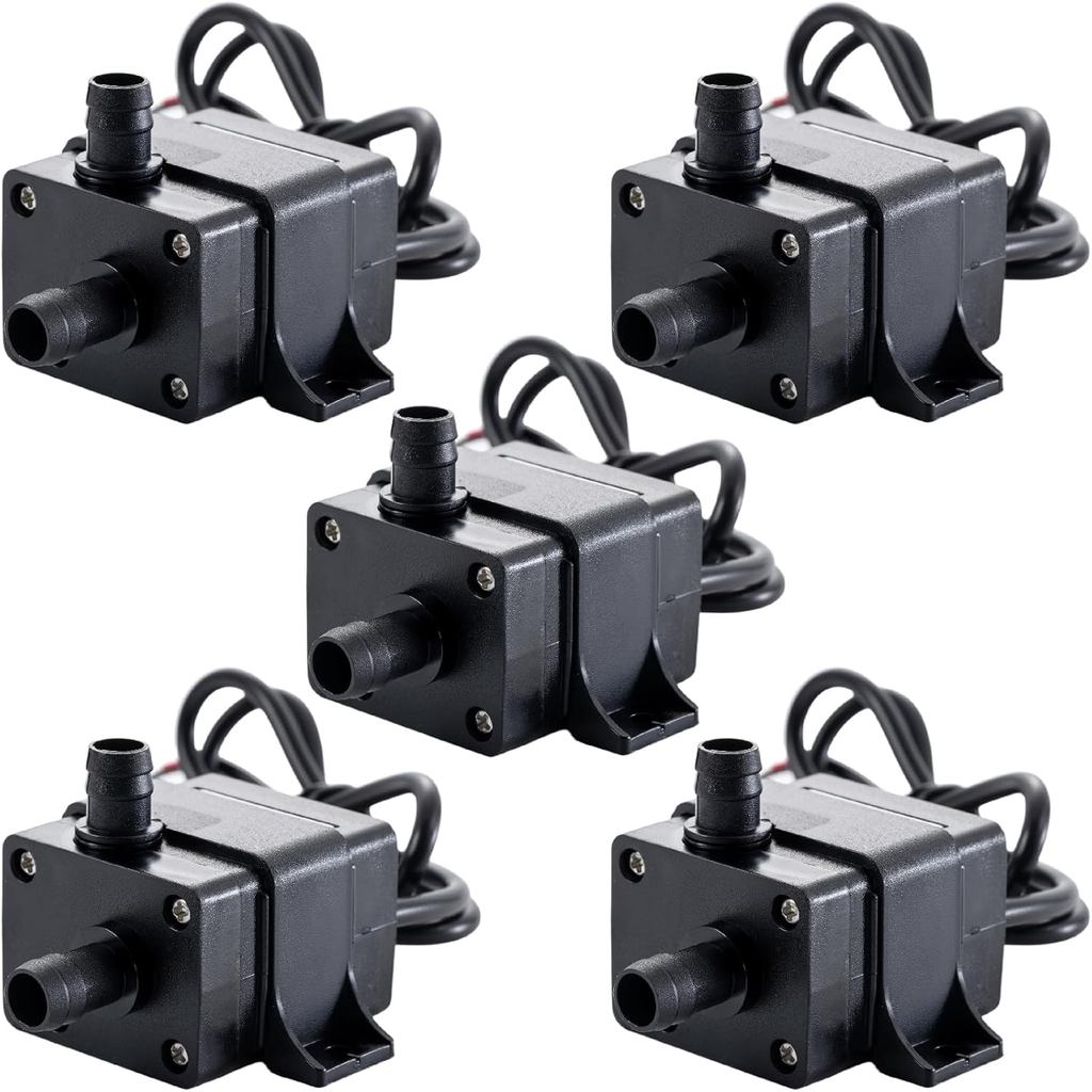 5-Pack 12V ปั๊มน้ําแบบไม่มีแปรง 240L/H 3M Lift, 4.2W Ultra-Quiet Submersible Pump for Aquariums/ถังป