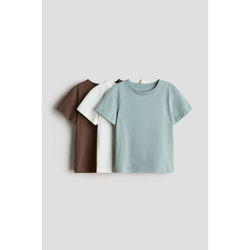 H&M(เอชแอนด์เอ็ม) ชุดเสื้อยืดคอตตอน 3 ชิ้น เด็กผู้ชาย 1318275_7